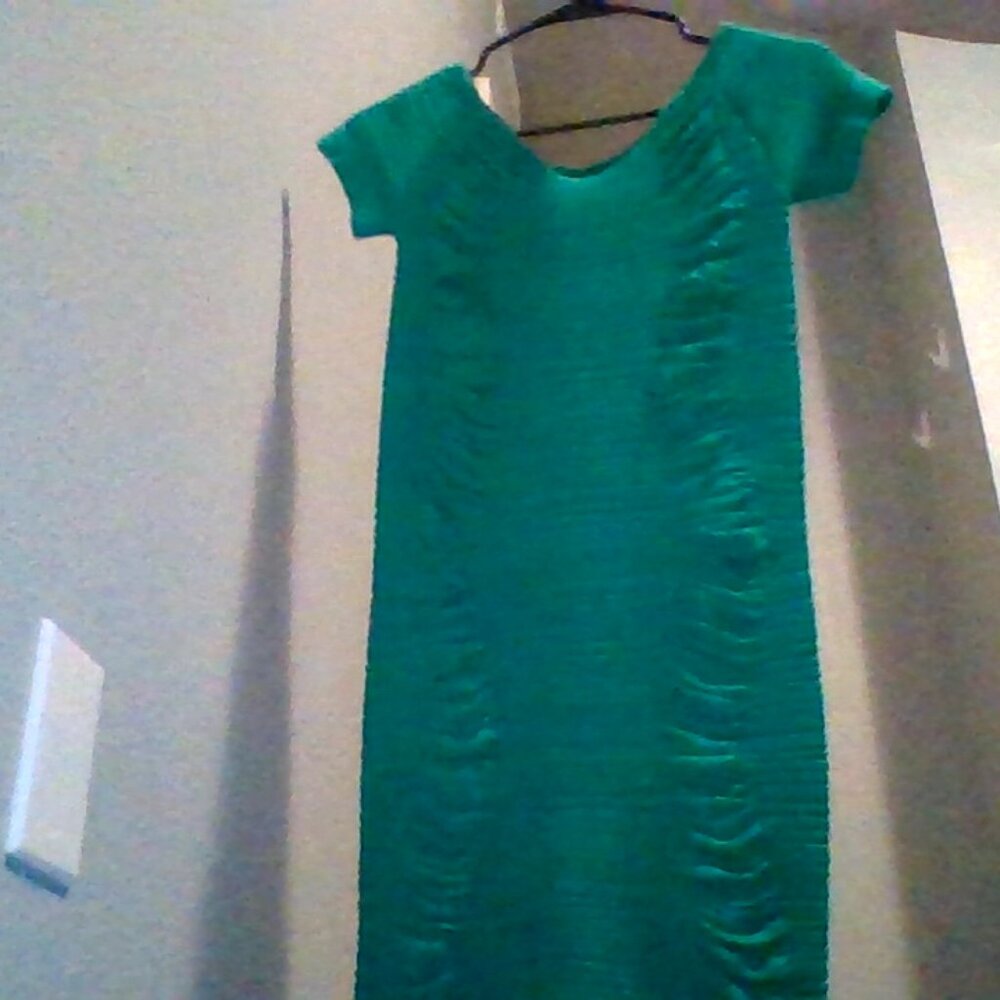 Scrunchie green dress - size small